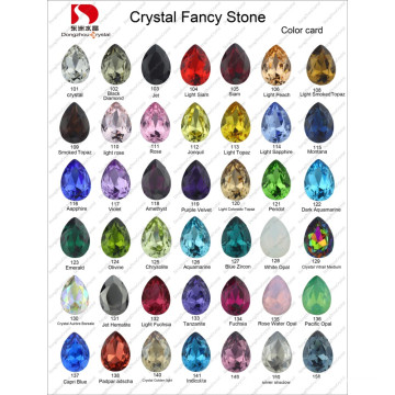 Cartão de cor: ponta de pedra de cristal de fantasia